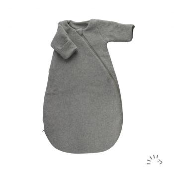 iobio Schlafsack für Neugeborene aus GOTS Baumwollfleece (grau-melange)